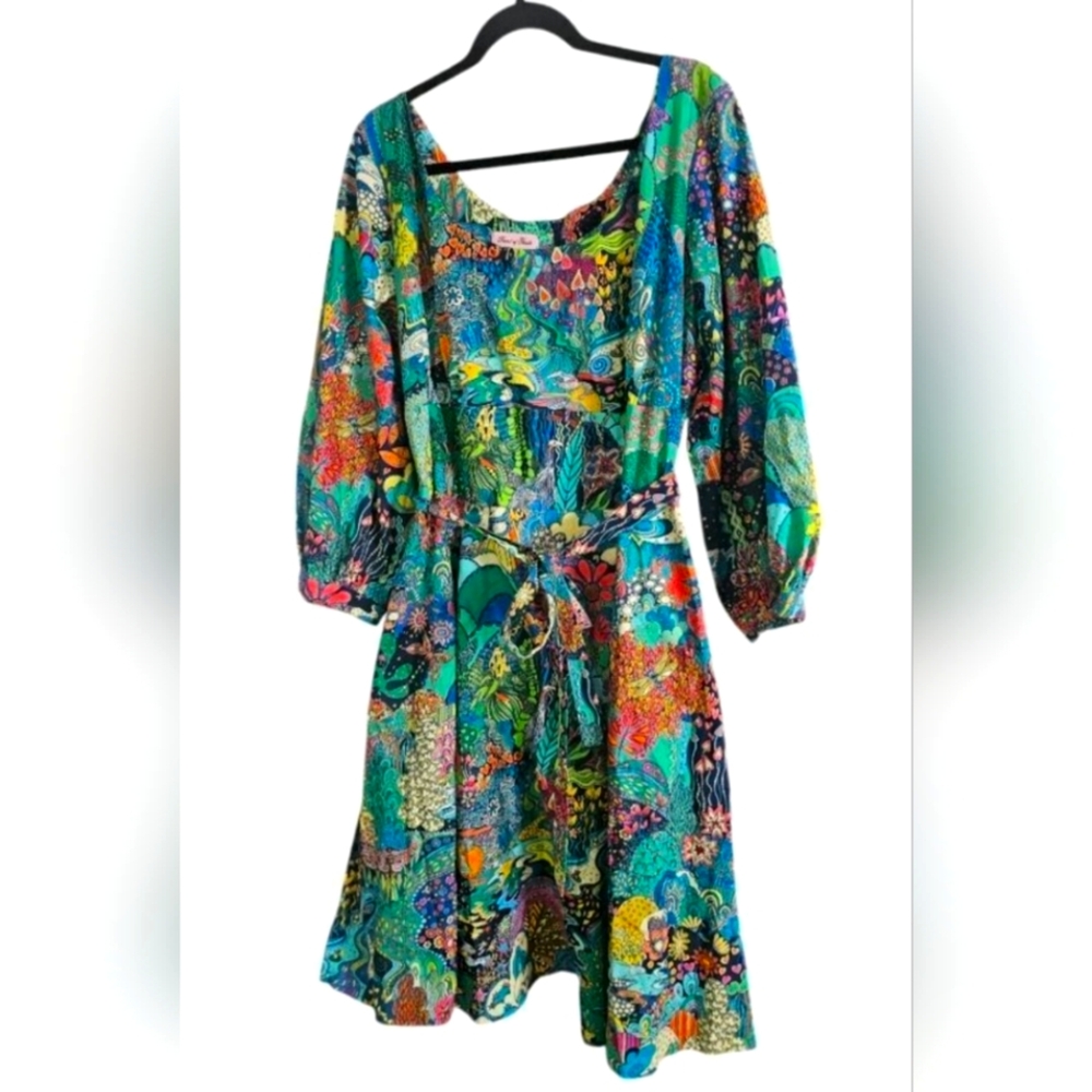 HEART OF HAUTE Printed Dress - Size 3X